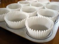 Large Baking Cups in Pan