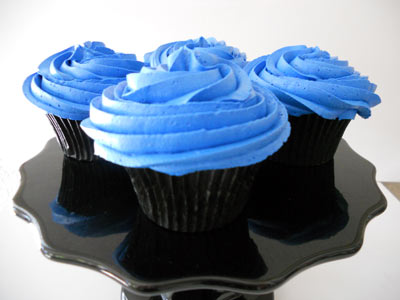 Blue Frosted Cupcakes