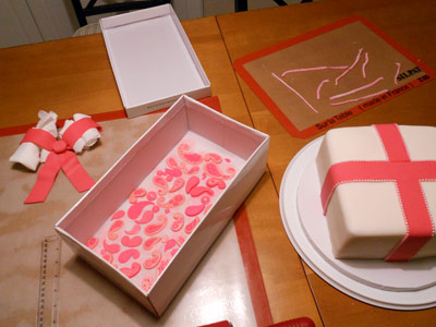 Materials for paisley cake